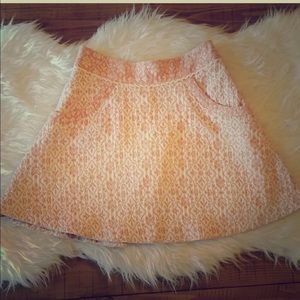 Free people pink and cream elegant skirt